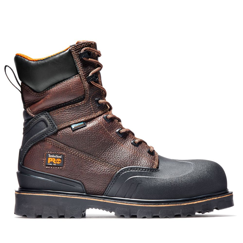 Bocanci De Muncă Timberland Barbati Maro/Negrii - Pro® Rigmaster 8" Steel Toe - Romania - IWLTMN568